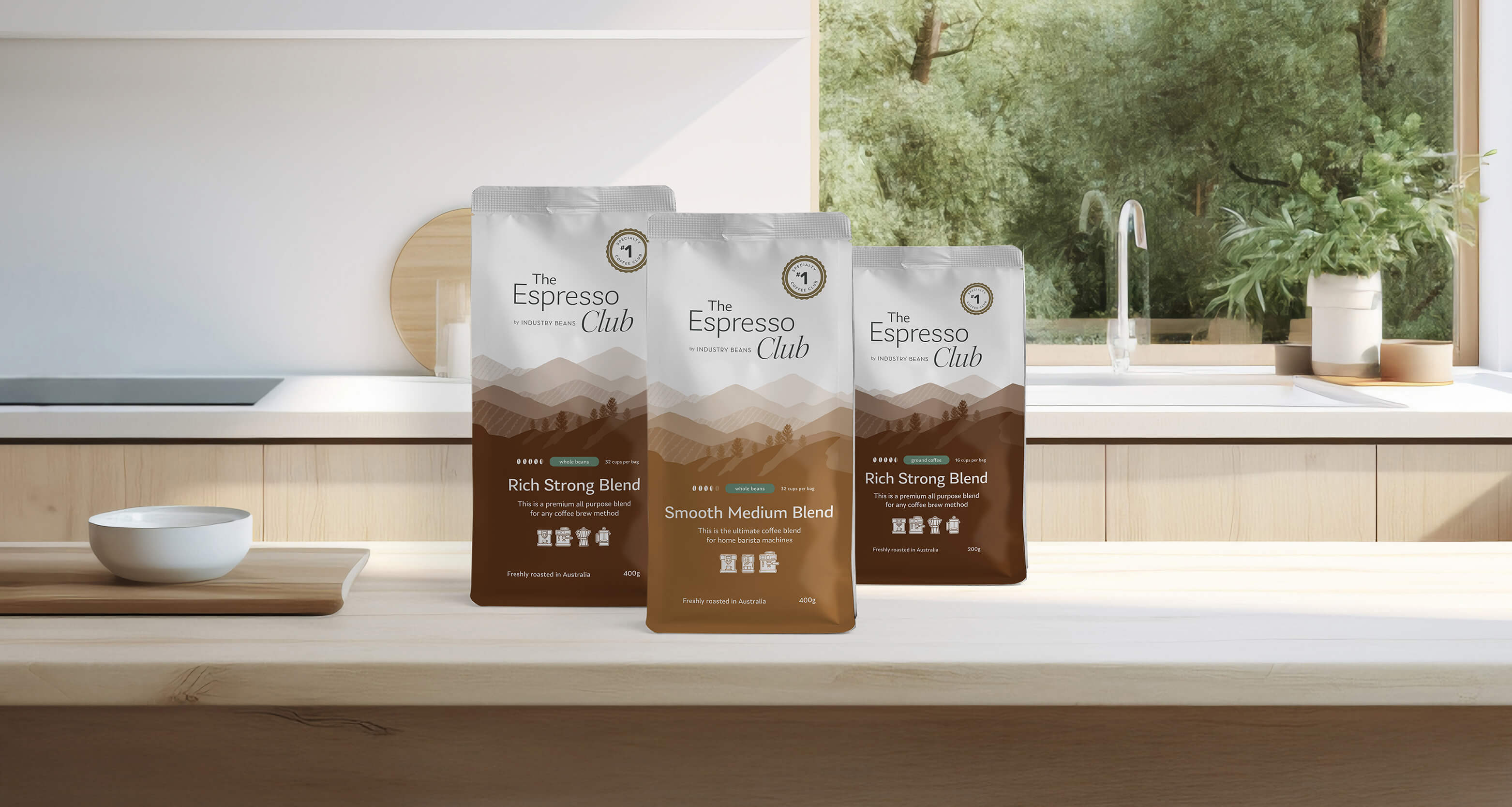 Coffee Bags On Bench