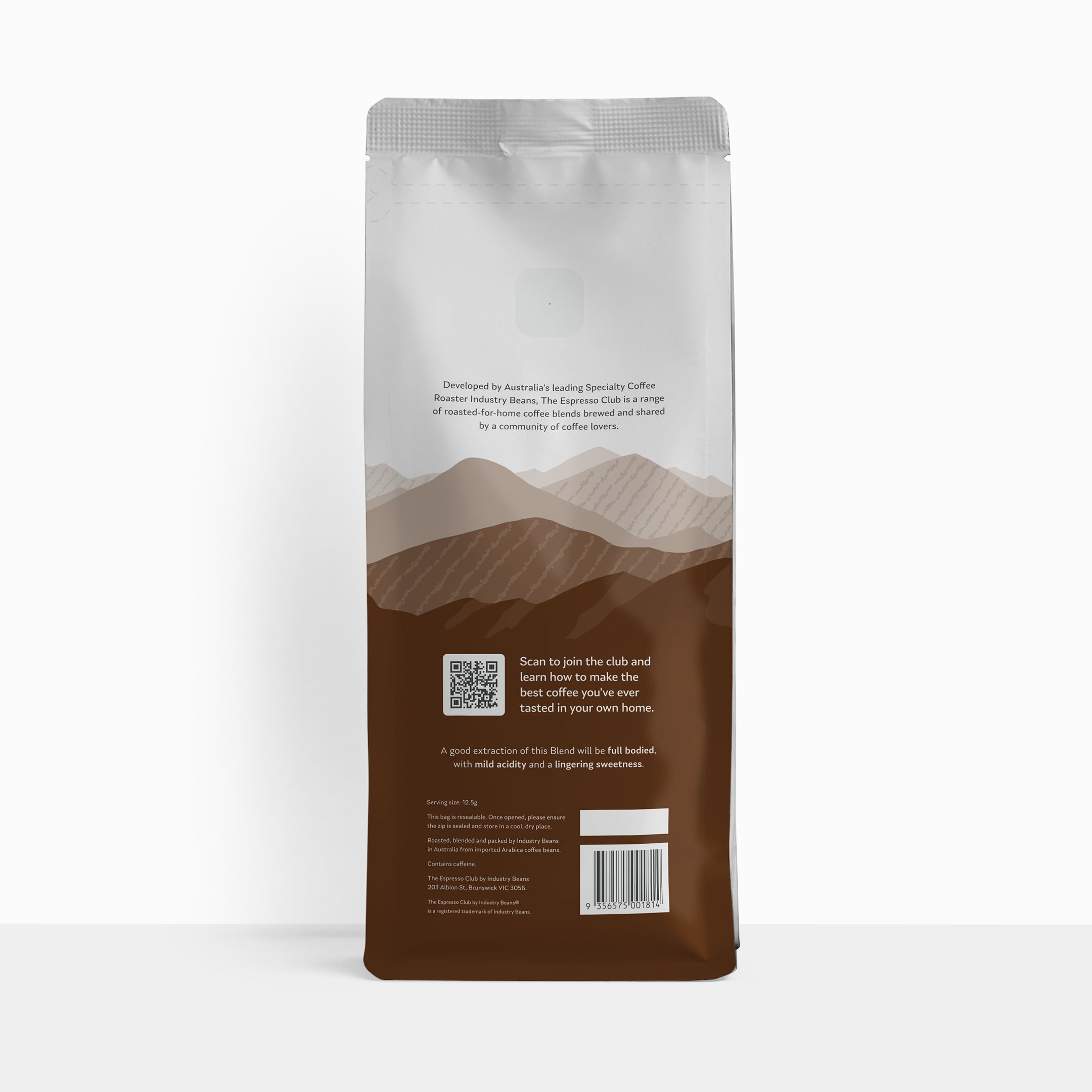 Back of Rich Strong Blend Pack